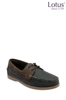 Blauw - Lotus Leather Boat Shoes (AD5978) | €92