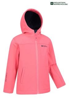 Mountain Warehouse Pink Exodus Kids Water Resistant Softshell Jacket (AD5980) | $48