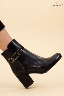 Lunar Lorraine Black Ankle Boots (AD7285) | LEI 388