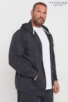 BadRhino Big & Tall Grey Dark Diamond Zip Through Sweat Top (AD7385) | $62