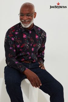 Men s Black Floral Casual Shirts Next Luxembourg