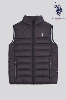 Siyah - U.s. Polo Assn. Boys Panelled Quilted Gilet (AD8777) | ₺ 2.188 - ₺ 2.625