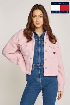 Pink shacket womens store