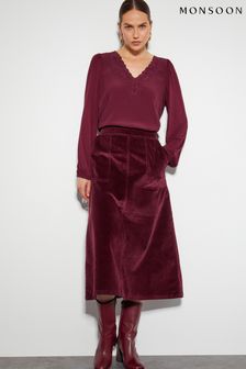 Next red midi skirt 2025