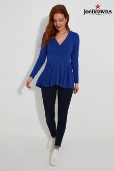 Joe Browns Blue High Low Button Front Long Line Top (AD9004) | €58