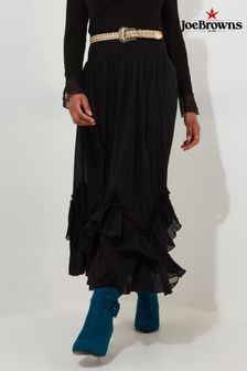 ブラック - Joe Browns Shirred Waist Lace Godet Cutabout Maxi Skirt (AD9019) | ￥10,850