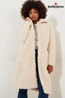 Joe Browns Cream Cosy Longline Teddy Coat (AD9110) | kr2 210