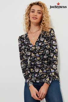 Joe Browns Floral Print Wrap Front Jersey Top (AD9138) | 23 ر.ع