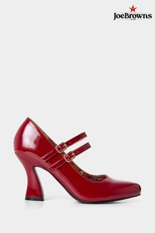 Joe Browns Red Patent Chunky Buckle Curved Heel Shoes (AD9164) | 351 SAR