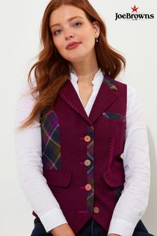 Purple tartan waistcoat on sale