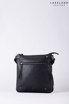 Lakeland Leather Black Harstone Large Cross Body Bag (AD9344) | $103