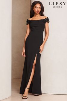 Women s Lipsy Black Occasionwear Bardot Dresses Next Luxembourg