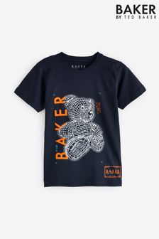 Baker By Ted Baker Navy Graphic 100% Cotton T-shirt (AE4205) | ￥3,160 - ￥3,950