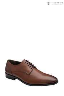 Frank Wright Brown Mens Leather Lace-Up Derby Shoes (AE5553) | $94