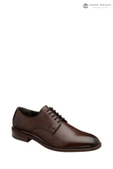 Frank Wright Brown Mens Leather Lace-Up Derby Shoes (AE5562) | $127