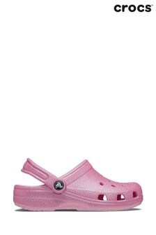 Crocs Pink Kids Classic Glitter Clogs (AE6019) | $69