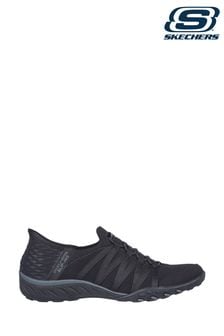 Skechers Black Breathe Easy Roll With Me Slip In Shoes (AE6025) | $135