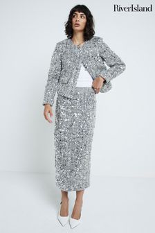 Womens silver dress jacket best sale