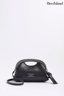 River Island Black Heatseal Frame Clutch (AE6077) | €51