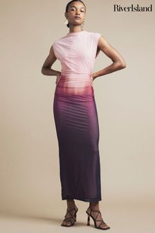 River island pink print dress cheap