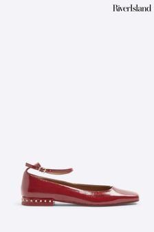 Women s Red Ballerina Footwear Next Luxembourg