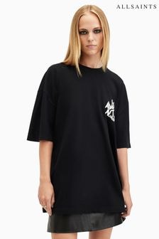 AllSaints Black Orlando Etta Crew Neck T-Shirt (AF5856) | $94