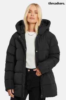 Threadbare Black Petite Hooded Padded Jacket (AF6925) | €47