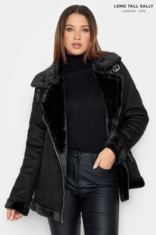 Long Tall Sally Black Aviator Jacket (AF7351) | 570 zł