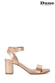 Dune London Natural Memee Mid Block Heel Sandals (AF7430) | €113