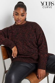 Yours Curve Orange All Over Twist Jumper (AF7772) | €40