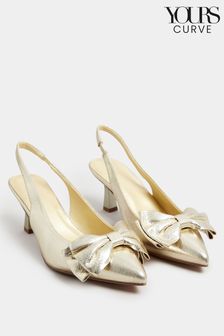 Extra wide fit gold heels store