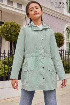 Lipsy Green Shower Resistant Lightweight Raincoat (3-16yrs) (AG1607) | $77 - $91