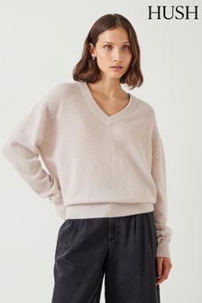 Women s Jumpers Natural V Neck Cashmere Knitwear Next Bahrain