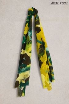 White Stuff Green Abstract Floral Print Scarf (AG2297) | $37