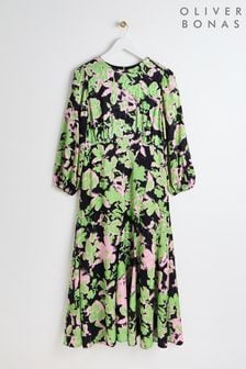 Oliver Bonas Floral Print Midi Dress (AG2570) | €94