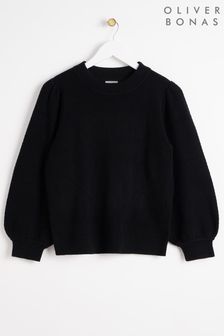 Jumpers Oliver Bonas Black Oversized Long Sleeve Knitwear Next Luxembourg