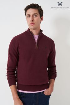 Mens Red Zip Neck Knitwear Next Ireland