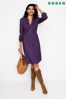 Women s Curve Boden Print Long Sleeve Dresses Next Luxembourg