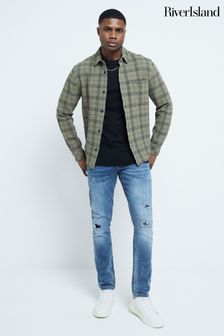 River Island Skinny Fit Baz Rips Jeans (AG4538) | 285 zł