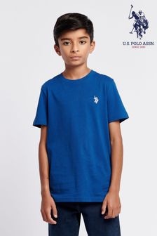 U.S. Polo Assn. Blue Boys Double Horsemen 100% Cotton T-Shirt (AG5079) | $34 - $41