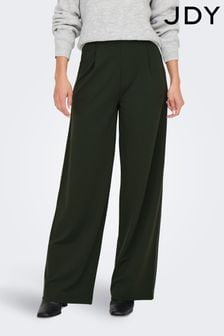 JDY Grey Wide Leg Stretch Trousers (AG5893) | $43