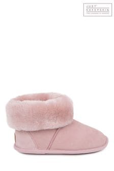 Just Sheepskin Pink Ladies Albery Slippers (AG7255) | €134