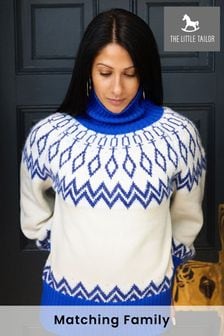 The Little Tailor Relaxed Fit Diamond Fairisle Knitted Christmas Jumper (AG8379) | $146