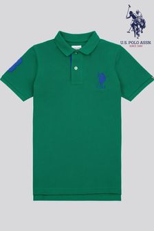 Zielony - U.s. Polo Assn. Boys Player 3 Pique 100% Cotton Polo Shirt (AG9530) | 250 zł - 305 zł