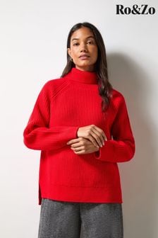 Ro&Zo Red Ribbed High Neck Jumper (AG9767) | $175