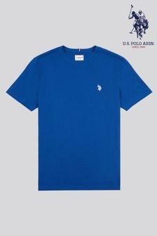 U.S. Polo Assn. Dark Blue Mens Regular Fit Double Horsemen 100% Cotton T-Shirt (AH1380) | $43