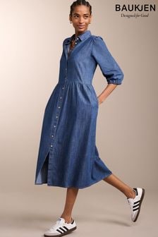 Baukjen Blue Barbara Organic Dress (AH4407) | $290