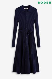 Blau - Boden Rachel Knitted Shirt Dress (AH4684) | 214 €