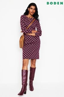 Boden Purple Florrie Long Sleeve Dress (AH4751) | $120