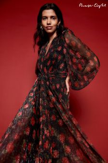 Whistles snow blossom pleated dress on sale